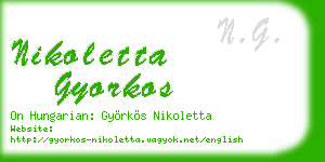 nikoletta gyorkos business card